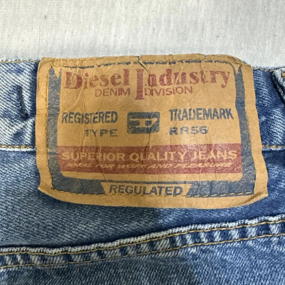 Diesel Straight Mens 31x34 Blue Jeans Wash Cowboy Western Nice Fade